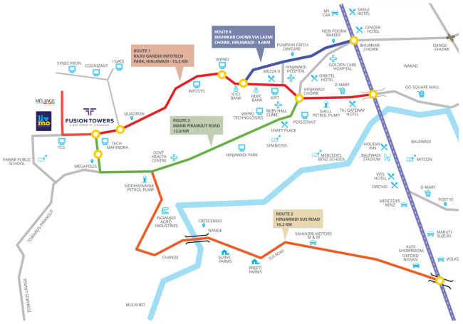 Rama Fusion Towers Hinjewadi - Location Map