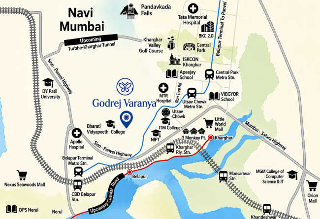Godrej Varanya Kharghar - Location Map