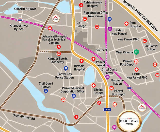 Tricity Heritage New Panvel East - Location Map