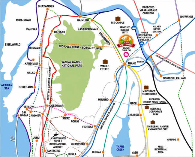 Dosti Tulip Balkum - Location Map