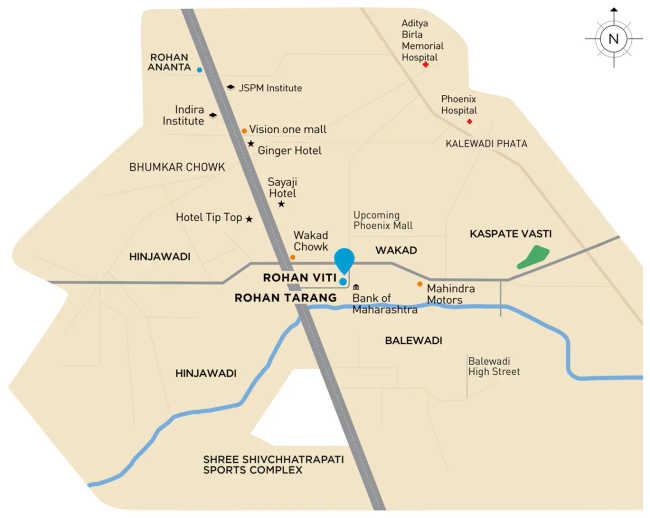 Rohan Viti Wakad - Location Map
