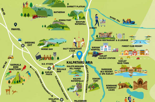 Kalpataru Aria Karjat - Location Map