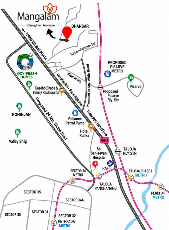 Today Mangalam Kharghar - Location Map