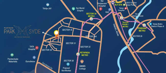Platinum Parksyde Kharghar - Location Map