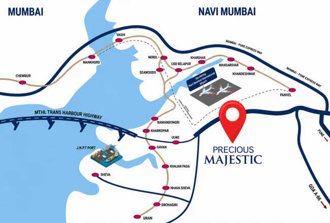 Precious Majestic Pushpak Nagar - Location Map