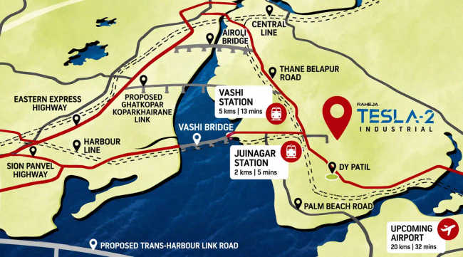 Raheja Tesla Sanpada - Location Map