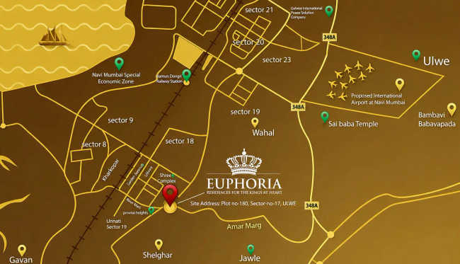 Today Euphoria Ulwe - Location Map