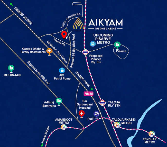 Today Royal Aikyam Kharghar - Location Map