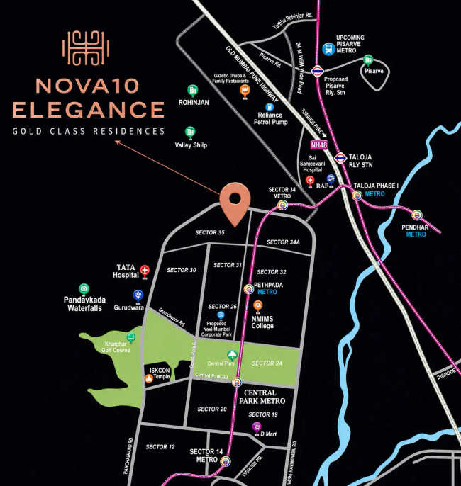 Apex NOVA 10 Elegance Kharghar - Location Map