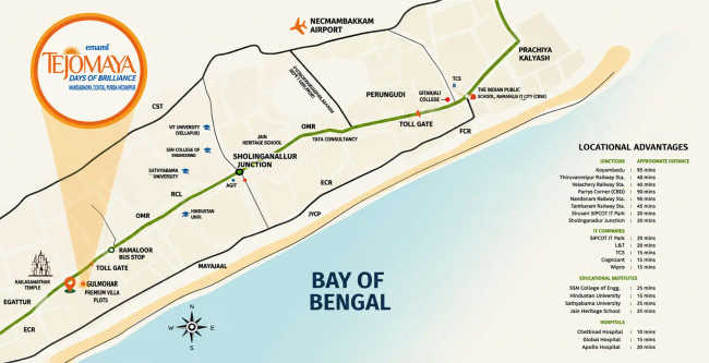 Emami Tejomaya Egattur - Location Map
