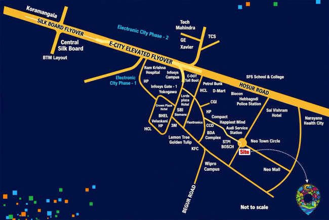 Ramky One Karnival Electronic City - Location Map