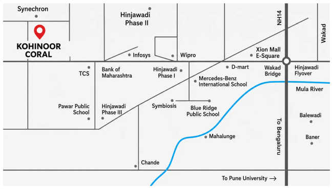 Kohinoor Coral Hinjewadi - Location Map