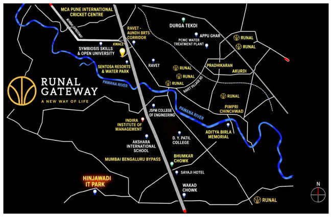 Runal Gateway Ravet - Location Map