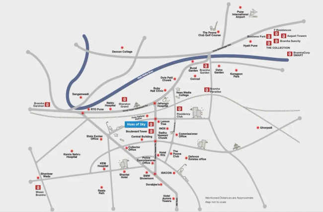 Bramhacorp Hues of Sky Camp - Location Map