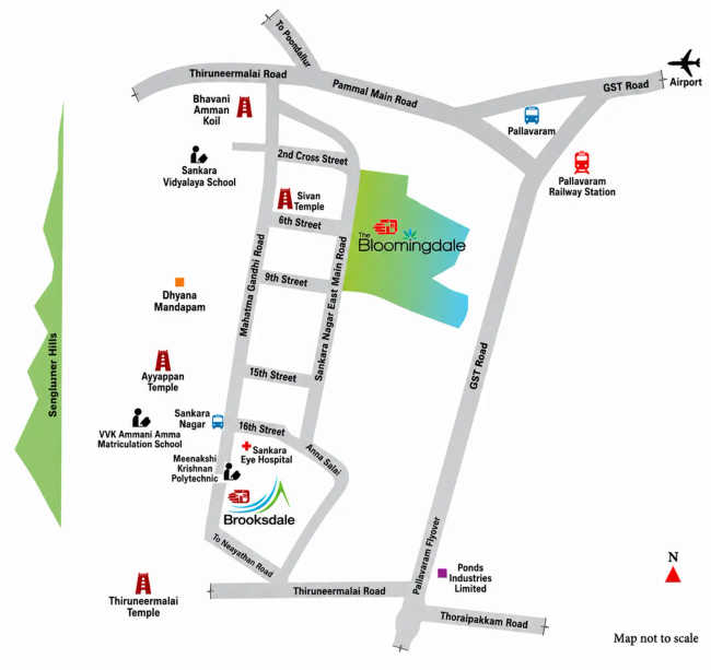 Appaswamy The Bloomingdale Pallavaram - Location Map