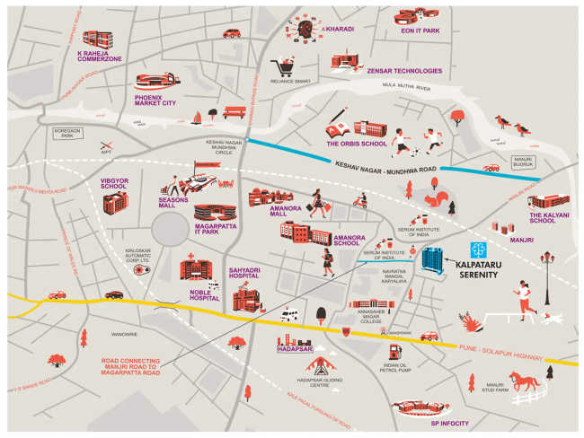 Kalpataru Serenity Manjri - Location Map