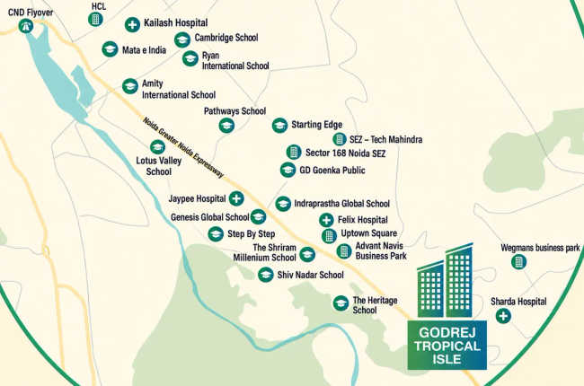 Godrej Tropical Isle Sector 146 - Location Map