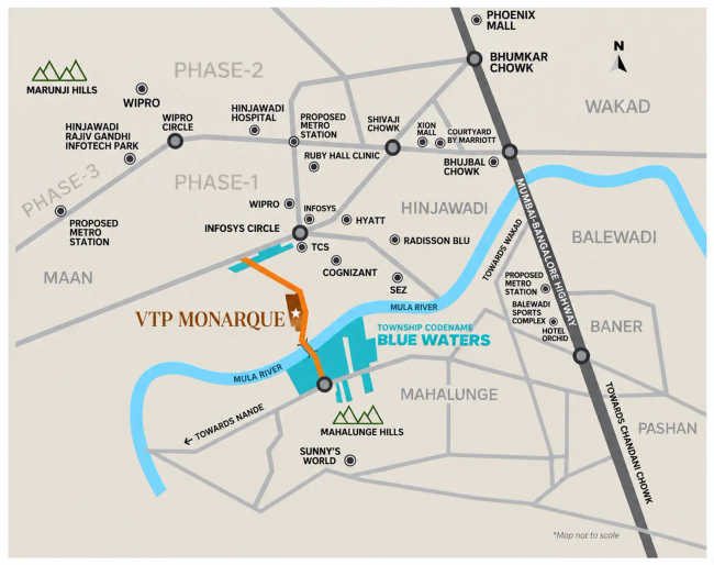 VTP Monarque Hinjewadi - Location Map
