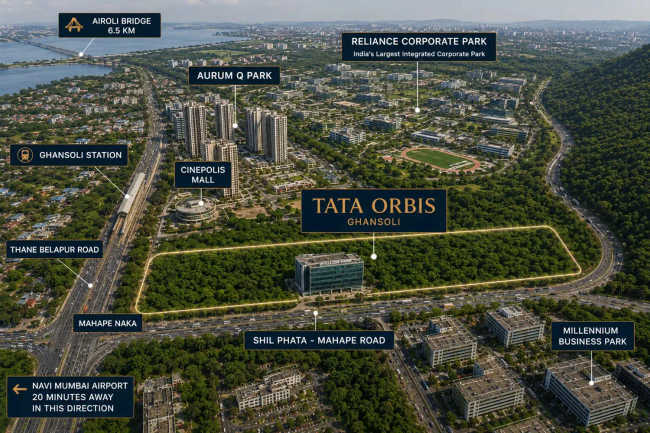 Tata Orbis Ghansoli - Location Map