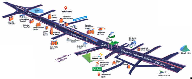 Salarpuria Sattva Serene Life Devanahalli - Location Map