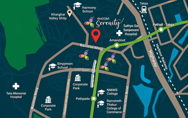 Gajra Bhoomi Serenity Kharghar - Location Map
