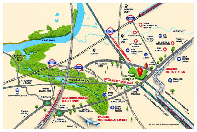 Runwal Edge 2 Dombivali - Location Map