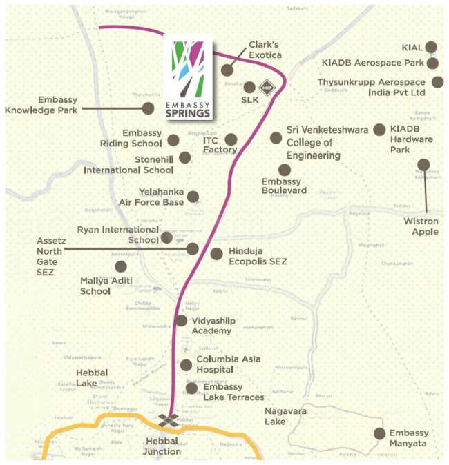 Embassy Springs Navarathna Agrahara - Location Map