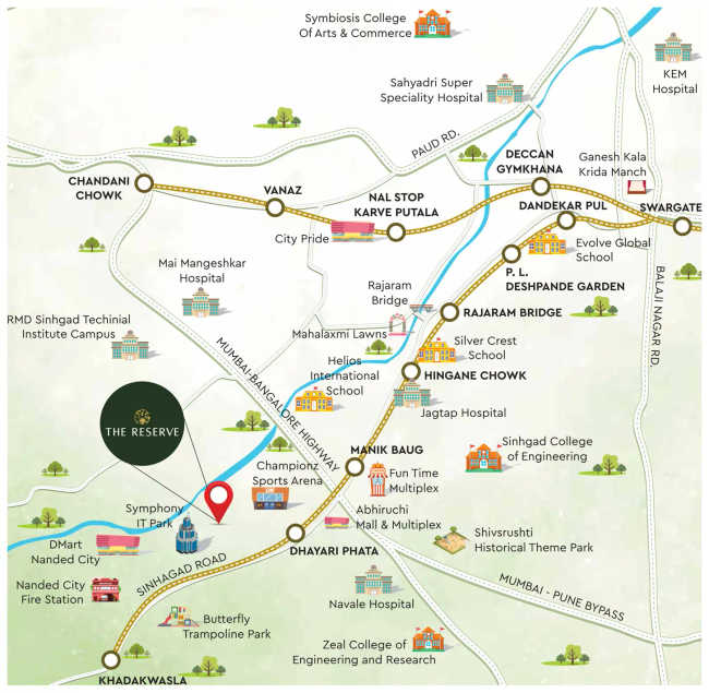 Kolte Patil The Reserve Vadgaon Budruk - Location Map