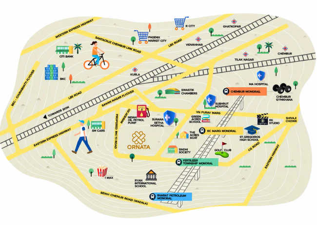 Spenta Ornata Chembur - Location Map
