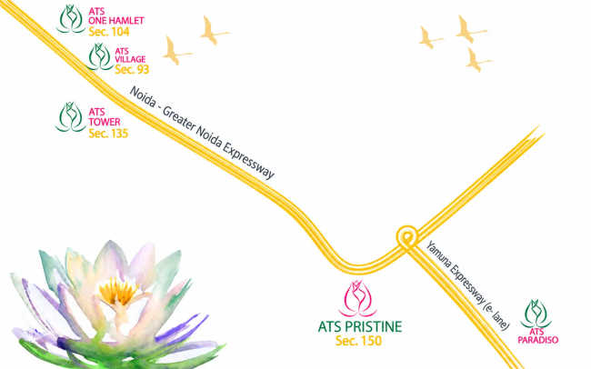 ATS Pristine Sector 150 - Location Map