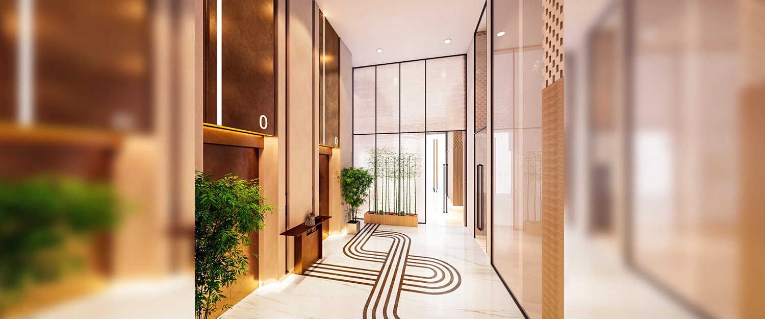 BE Realty Prestigia Gomti Nagar Extension - Tower Entrance Lobby