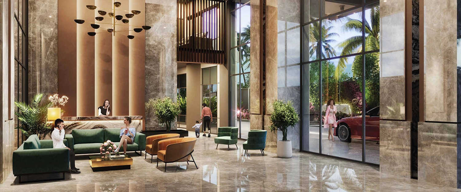 TVS Emerald Cascadia Sudhama Nagar - Tower Entrance Lobby