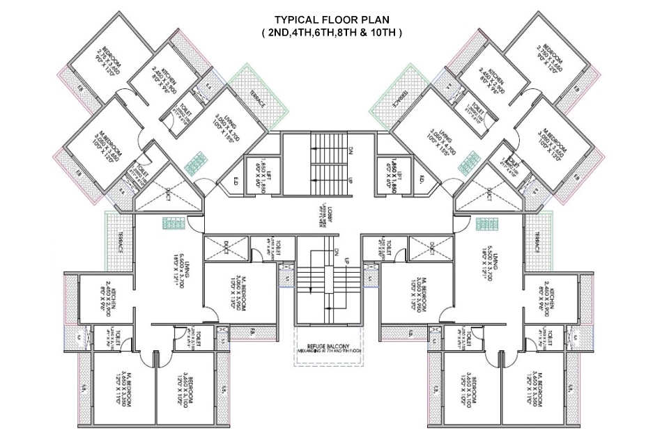 Juhi Pride Belapur - Even Floor Plan