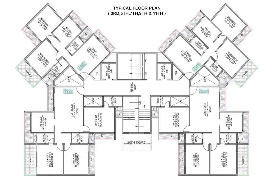 Juhi Pride Belapur - First Floor Plan