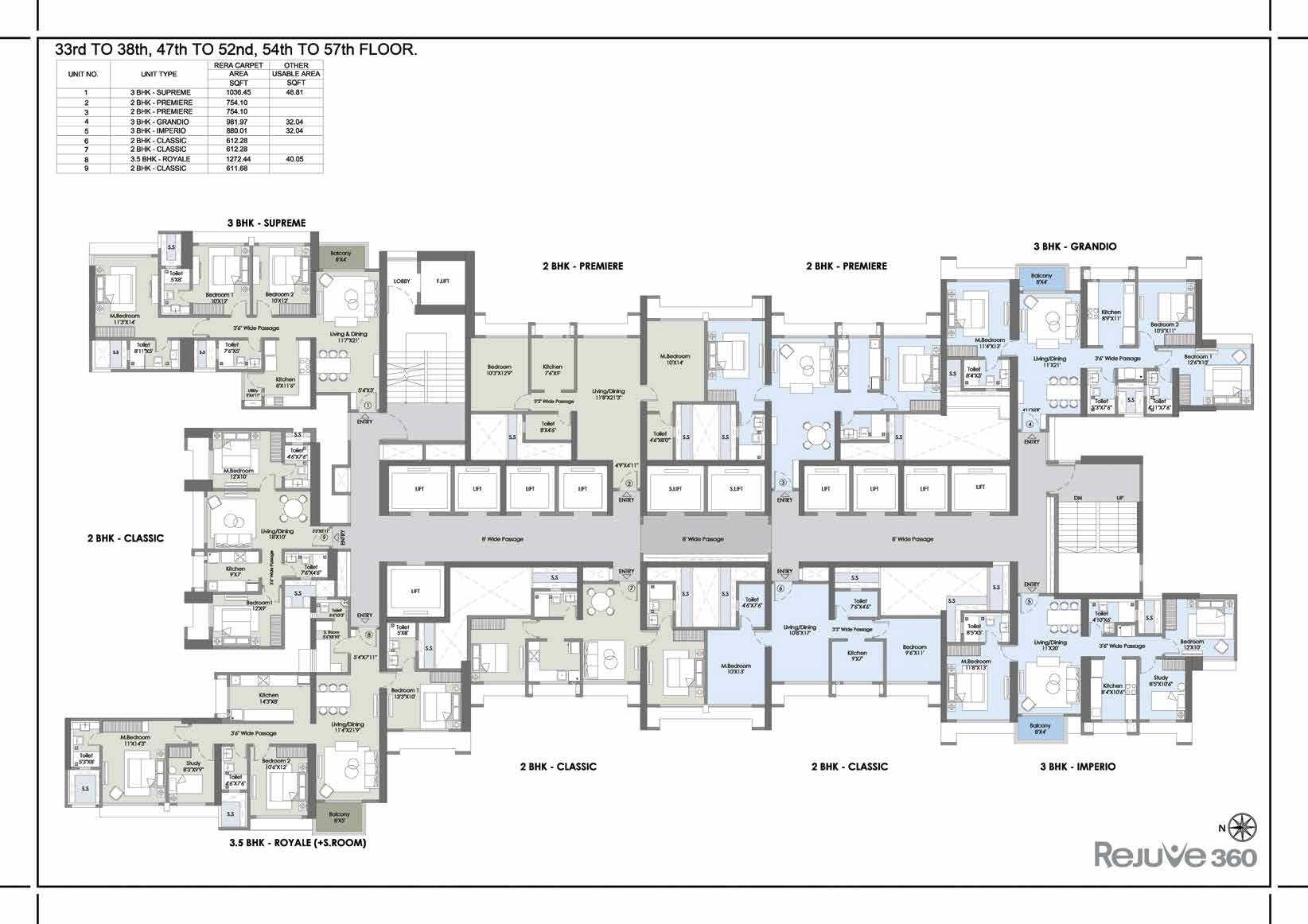L & T Rejuve 360 Mulund - Even Floor Plan