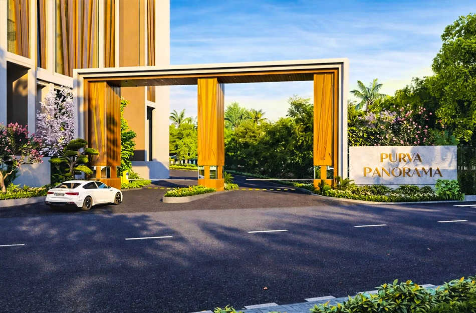Purva Panorama Ghodbunder Road - Project Entrance View