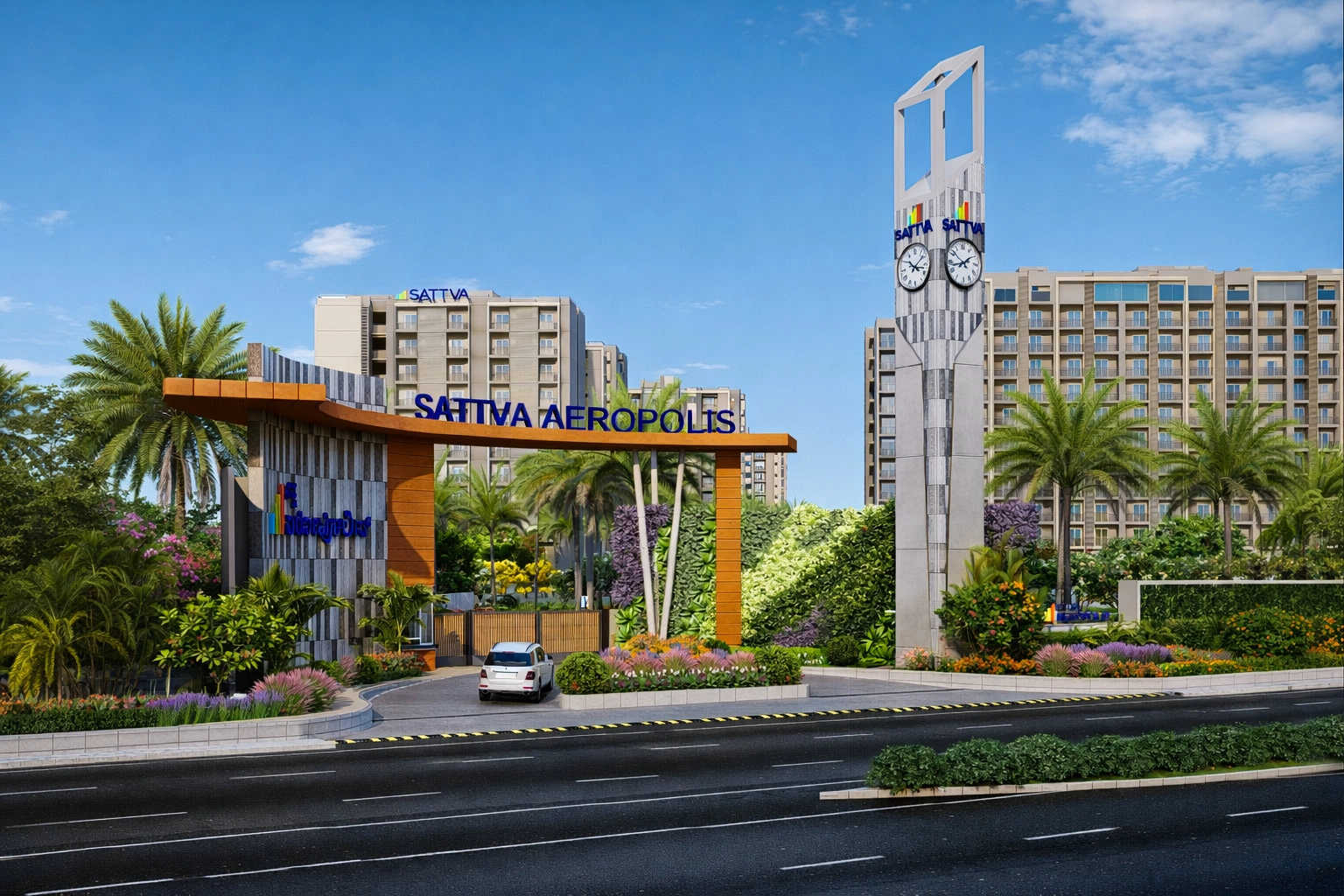 Sattva Aeropolis Boovanahalli - Project Entrance View