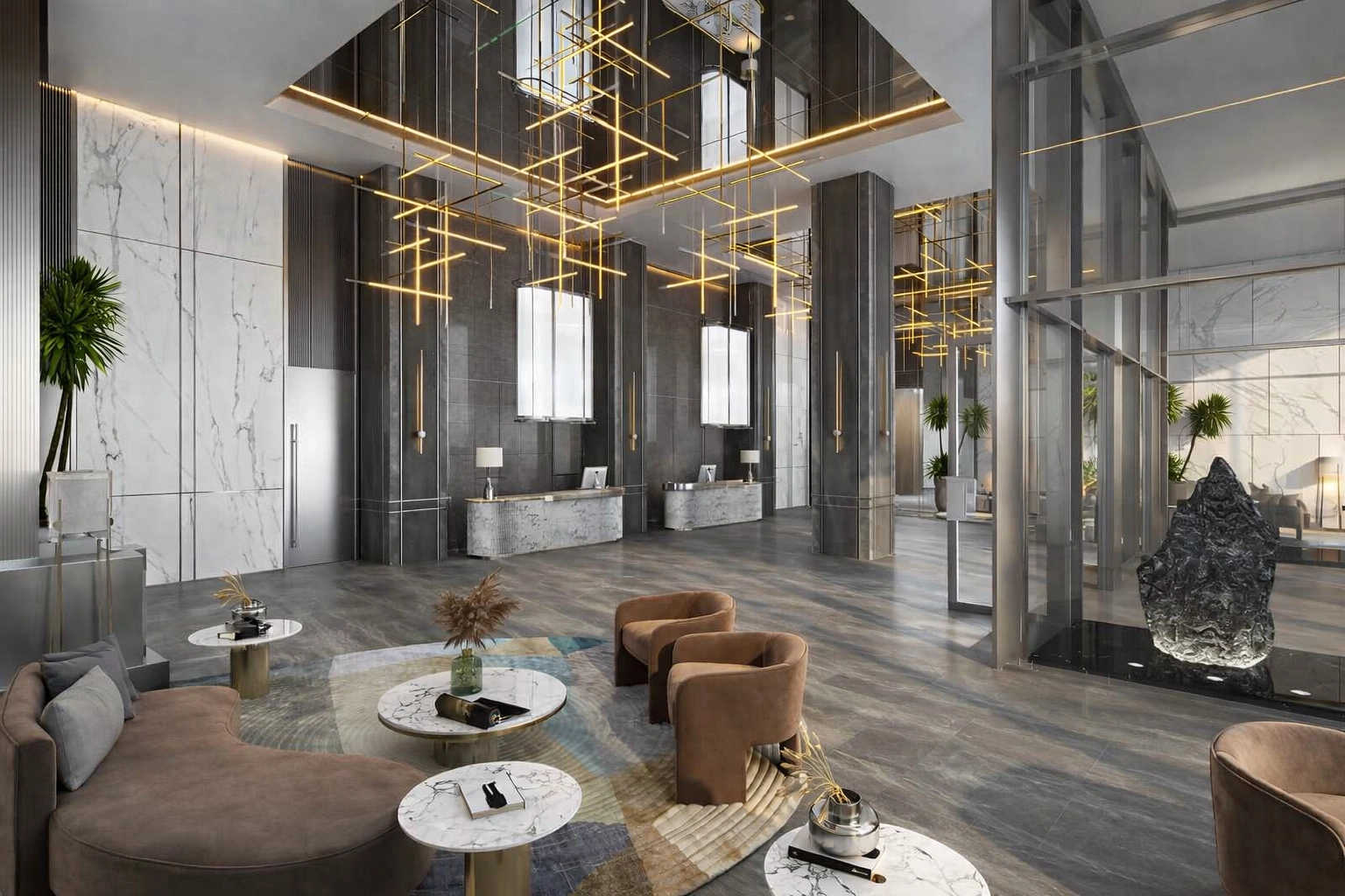 Raheja District 2 Juinagar - Tower Entrance Lobby