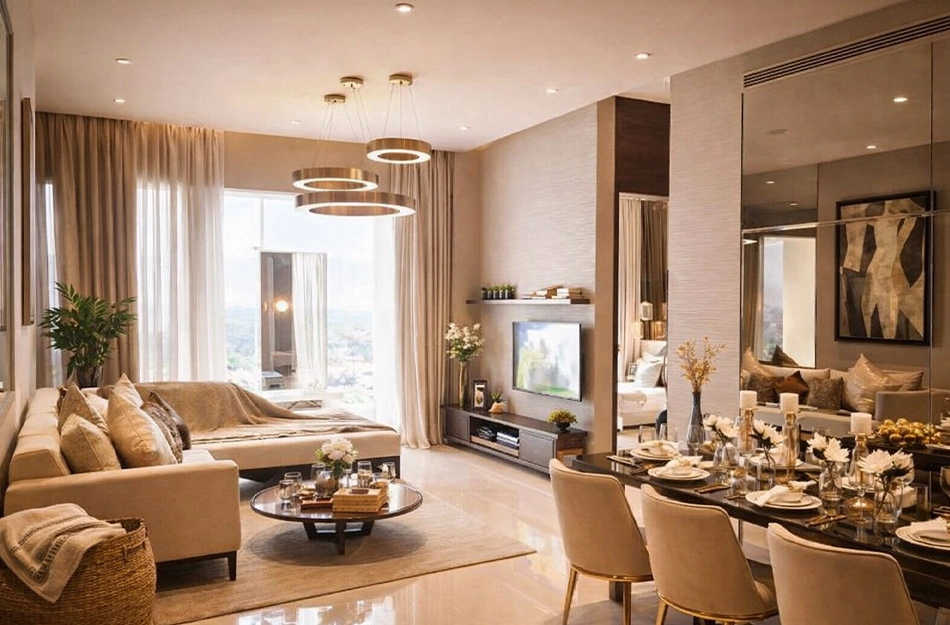 4th Avenue Sunteck City Goregaon - Living Room