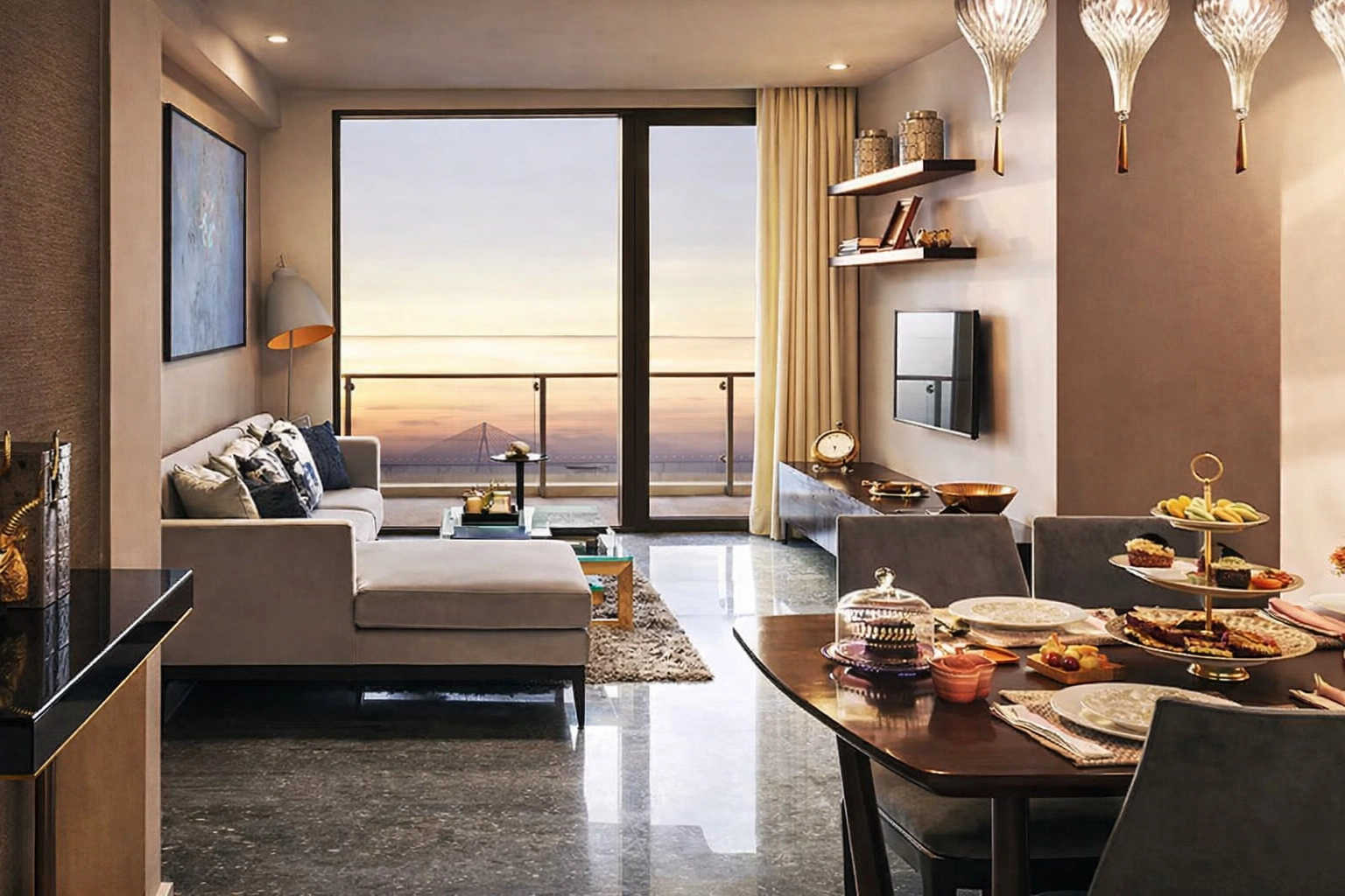 Lodha New Cuffe Parade Wadala - Living Room