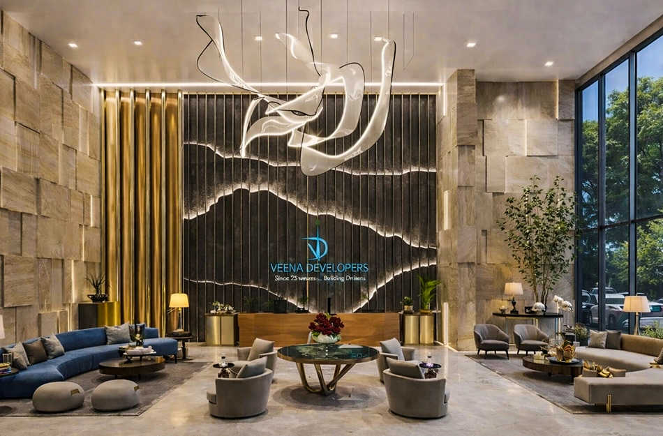 Veena Elevated Living Borivali - Tower Entrance Lobby