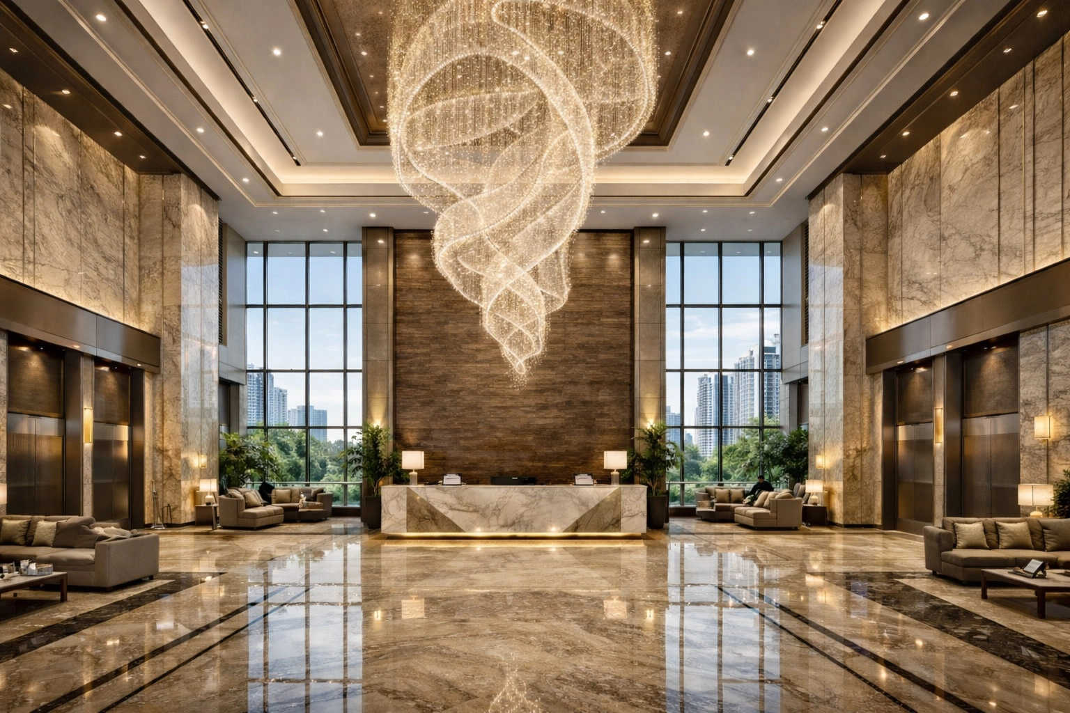 Raheja District Juinagar - Tower Entrance Lobby