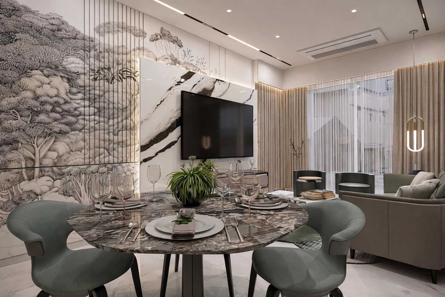 Kalpataru Azuro Malabar Hill - Living Room