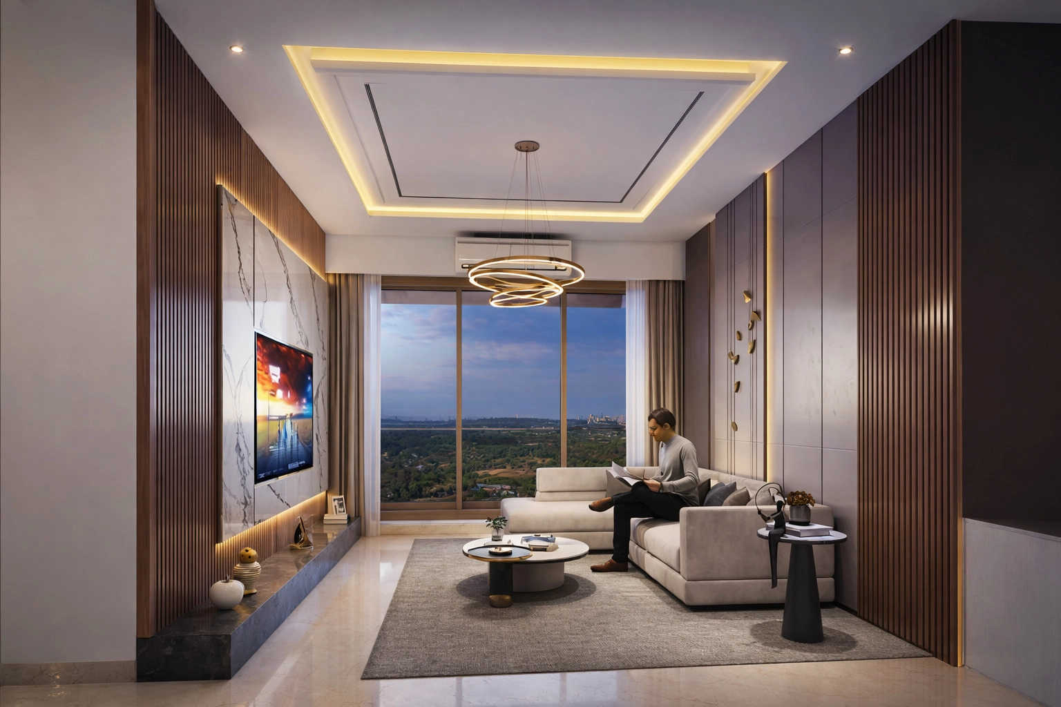 GHP Whispering Woods Powai - Living Room