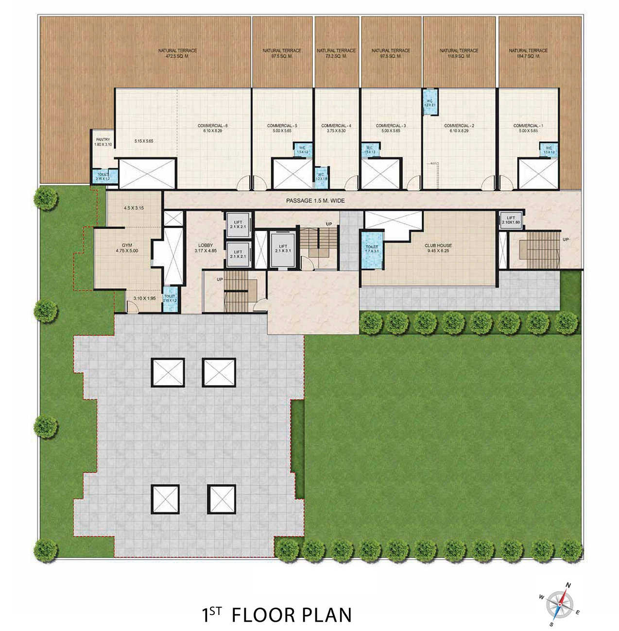 Bhagwati Elysia 1 Pushpak Nagar - First Floor Plan