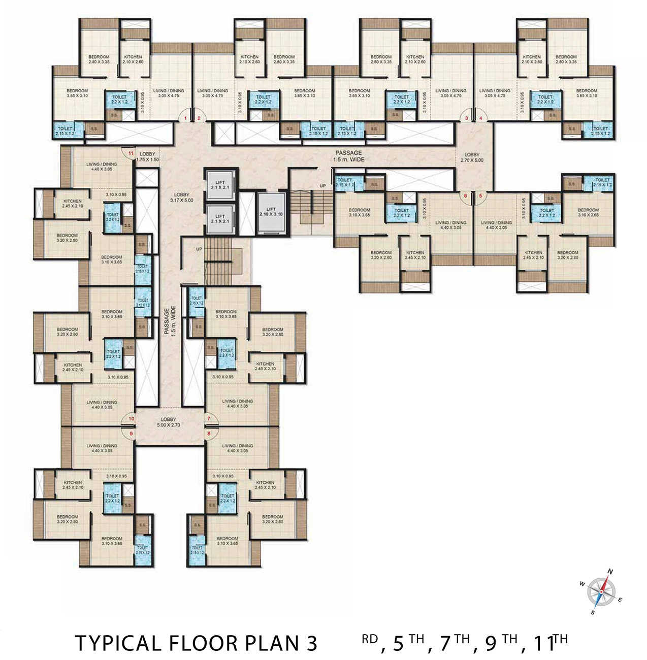 Bhagwati Elysia 1 Pushpak Nagar - Odd Floor Plan