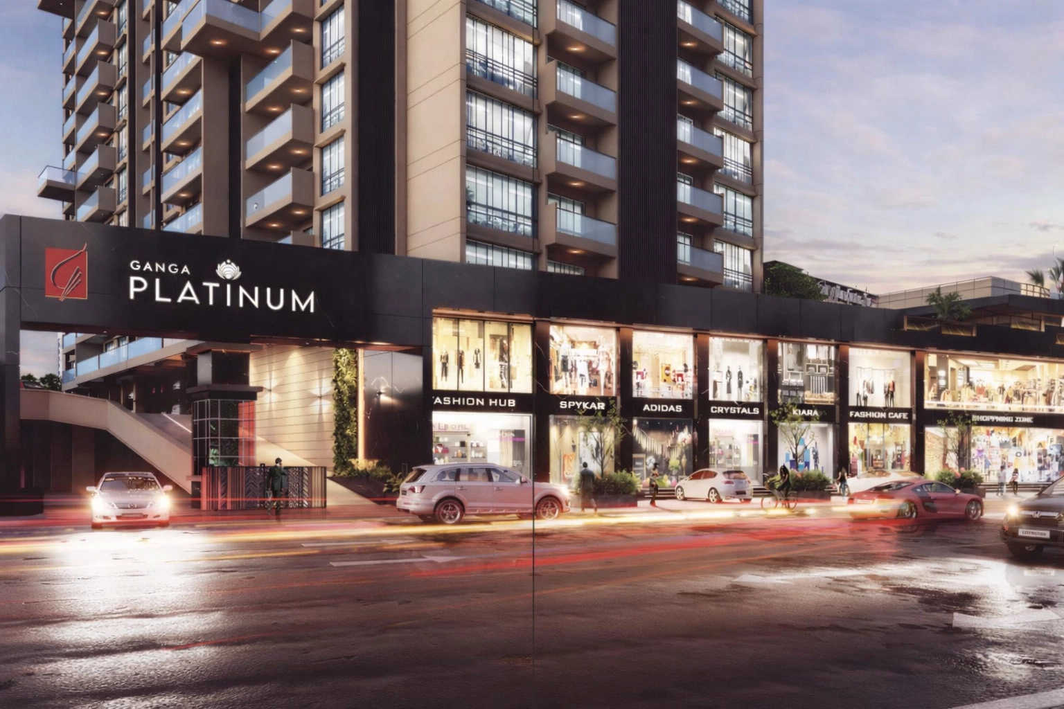 Ganga Platinum Kharadi - Project Entrance View
