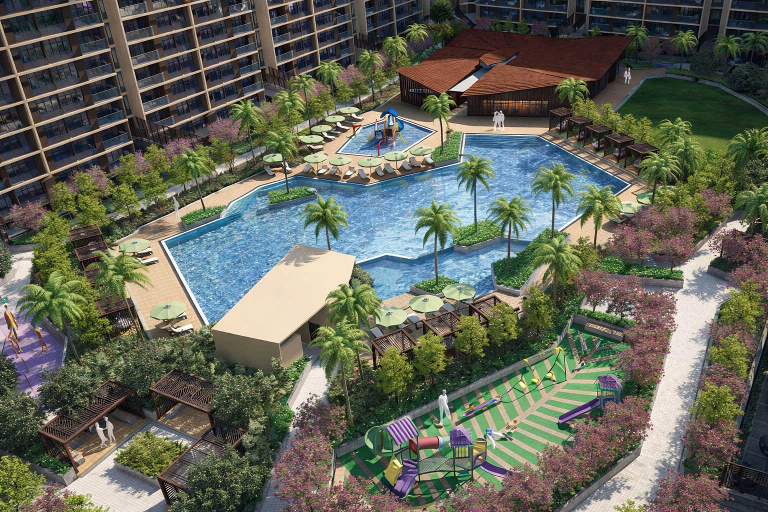 Kumar Palmspring Towers Undri - Swimming Pool