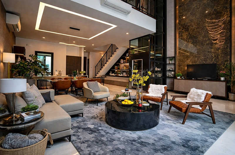 UK Luxecity Kandivali - Living Room