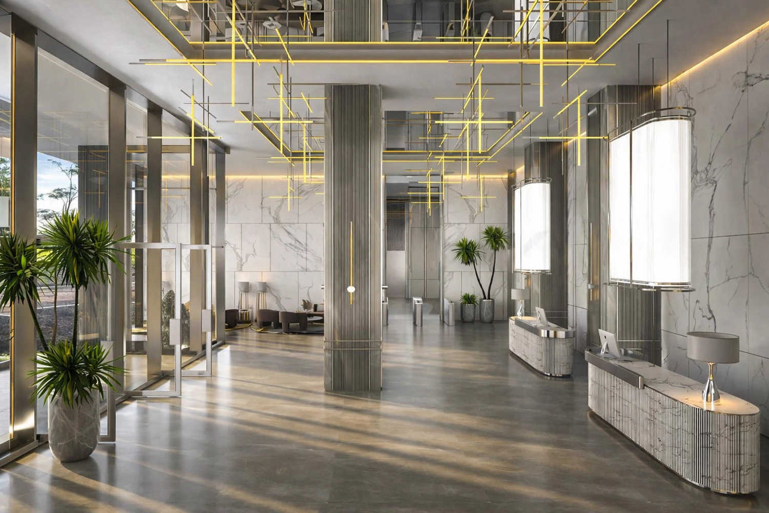 Raheja World Trade Center Juinagar - Tower Entrance Lobby